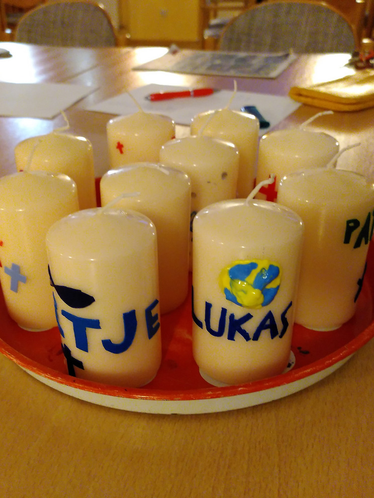 Persönliche Konfirmationskerzen