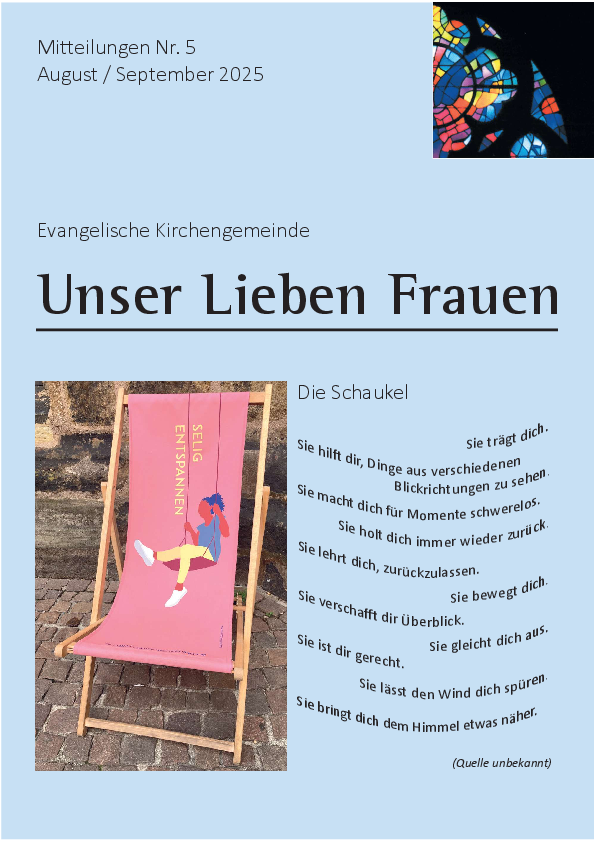 Das Bild zeigt den Titel des aktuellen Gemeindeblatts