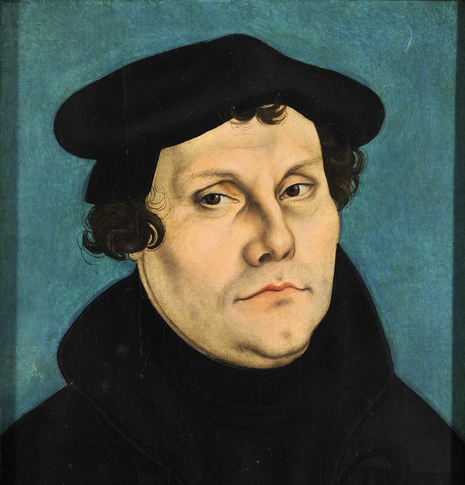 Ein Gemälde zeigt den Reformator Martin Luther 