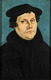 Ein Gemälde zeigt den Reformator Martin Luther 