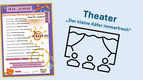 Ein bunter Flyer für ein Sommerferienprogramm in Bremen von Juli bis August 2025. Er beschreibt verschiedene Aktivitäten für Kinder, einschließlich eines Theaterevents mit dem Titel „Der kleine Käfer immerfrech“ am 4. August. Die Veranstaltungen finden täglich von 15 bis 18 Uhr statt.