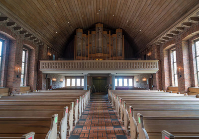 Das Foto zeigt den Orgelprospekt in der Bremer Kirche St. Remberti