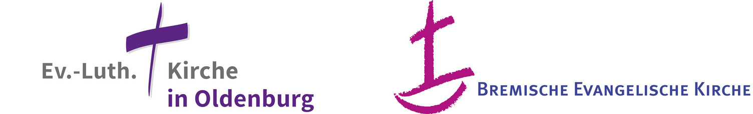 Logo der Evangelisch-Lutherischen Kirche in Oldenburg und Logo der Bremischen Evangelischen Kirche