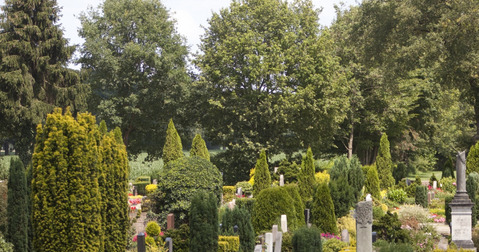 Grabsteine auf dem Friedhof