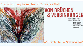 Bunte Strichzeichnung, Einladung zur Ausstellung in der Kulturkirche