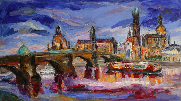 Gemälde von Mandy Friedrich: Dresden Altstadt, 2020