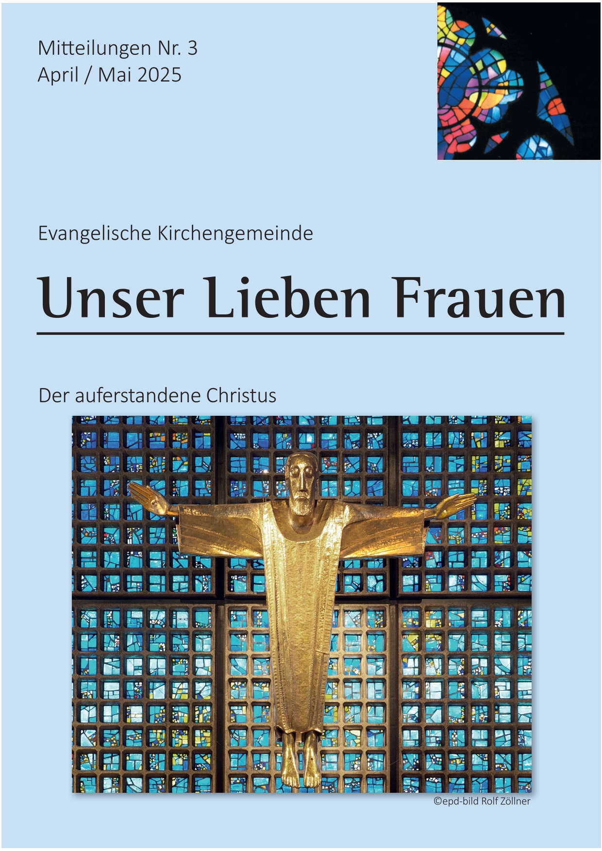 Gemeindeblatt Nr. 3 / 2025 Das Bild zeigt den Titel des aktuellen Gemeindeblatts
