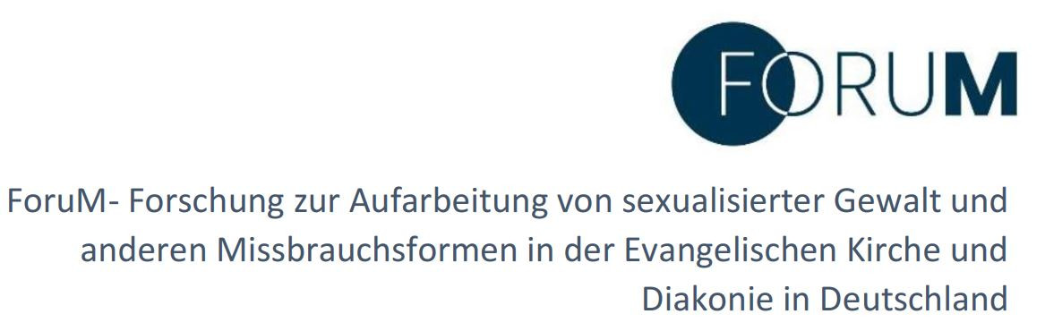 Logo von ForuM: Forschung zur Aufarbeitung von sexualisierter Gewalt und anderen Missbrauchsformen in der Evangelischen Kirche und Diakonie in Deutschland