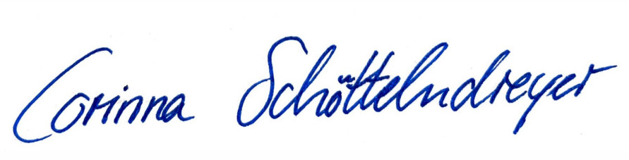 Unterschrift von Corinna Schöttelndreyer